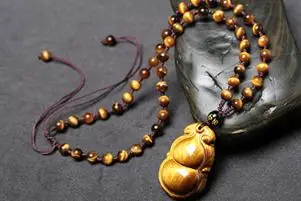 Натуральный подвесной кулон с подвеской в виде тыквы тигра цинши и ожерелье из