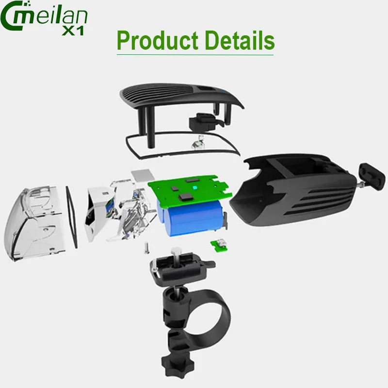 Meilan X1 Led Lampe Fahrrad велосипедный Fiets фонарь умный передний USB Перезаряжаемый руль