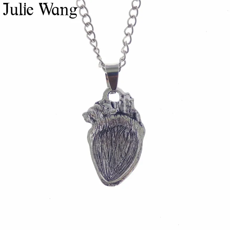 Julie Wang 1 шт. Винтажное колье из сплава с имитацией человеческого сердца Длинная