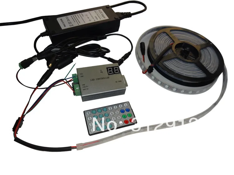 

5m DC12V IP68 60leds/m INK1003 led pixel srip+H805SB PIXELcontroller+12V/8A power adaptor lighting kit