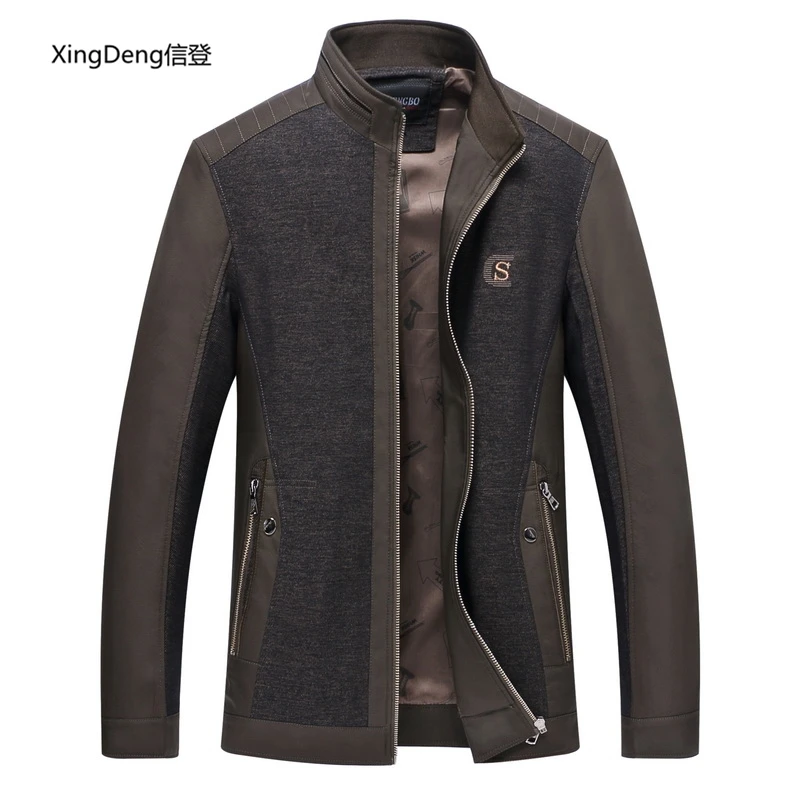 Новинка 2018 повседневная однотонная бейсбольная куртка XingDeng Мужская