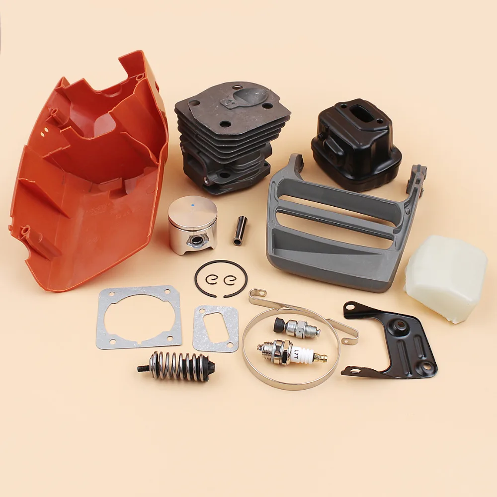

Engine Cover Cylinder Piston Muffler Exhaust Air Filter Shock Spring For Husqvarna 340 345 350 (44mm) Chainsaw Engine Parts