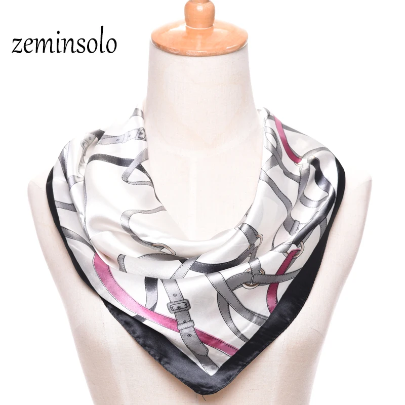 

Modern Fashion 60*60cm Square Scarf For Women Plaid Hot Sale Girl Silk Scarf Women Scarves Stole Bandana Soft Print Shawl Hijab