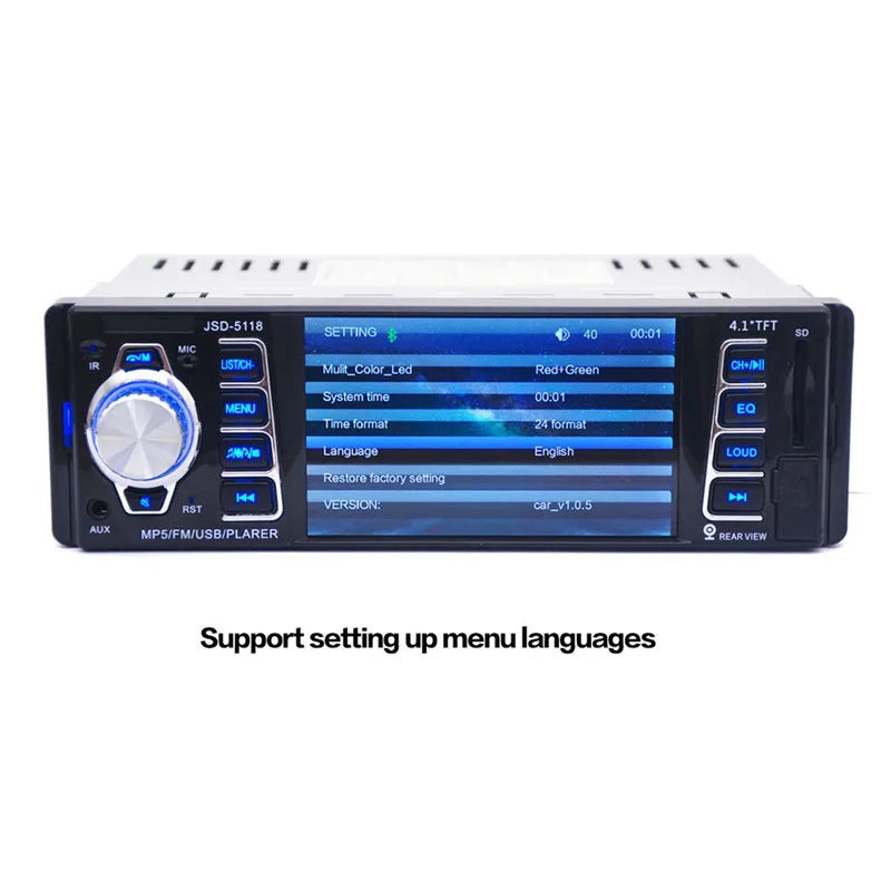 4 1 дюймов HD TFT DIN Авторадио Bluetooth автомобиля радио звуковых систем головное
