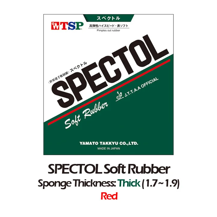 TSP SPECTOL мягкая резина для настольного тенниса(используется у Ян, Хан Ин) Pips-out пинг-понг Губка Tenis De Mesa - Цвет: Red Thick