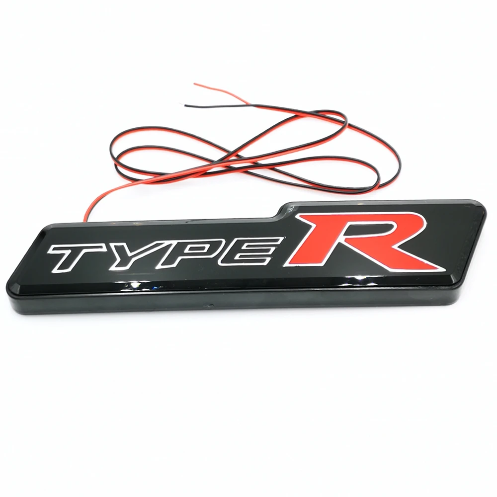 50 шт./лот Тип R Передняя решетка автомобиля эмблема значок светодиодный свет для