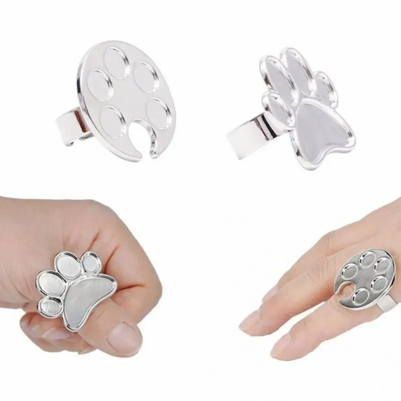 Мини палец для дизайна ногтей 1 шт. кольцо с палитрой посуды УФ Гель лак рисования