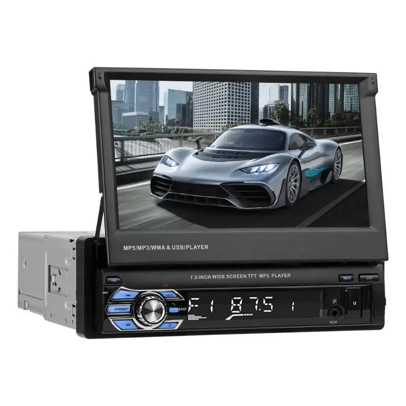 7-дюймовый автомобильный Mp4 MP5 видео плеер автомобильное радио Gps 1 Din стерео Авто
