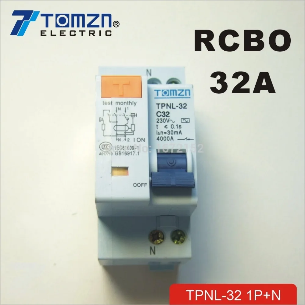 DPNL 1P + N 32A 230V ~ 50 HZ/60 HZ автоматический выключатель остаточного тока с защитой от