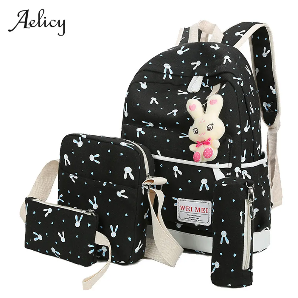 Женский рюкзак с кроличьими животными Aelicy роскошный дорожный школьный сумкой