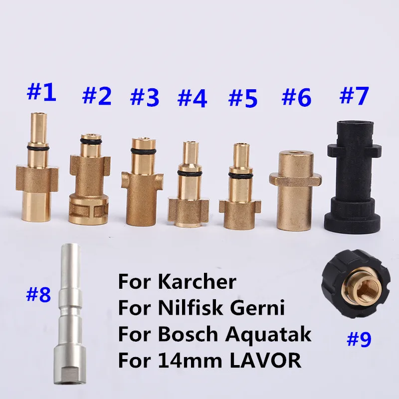 

1Pcs High Pressure Snow Foam Gun Connector Adapter Washer Nozzles Soap for Karcher/LAVOR/Nilfisk Gerni/Bosch Aquatak/Black Decke