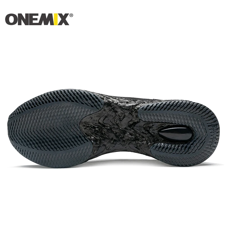 ONEMIX Black men's top outdoor sports shoes soft lightweight men sneakers  Trainers Prevent Sideslip Nice Running Shoes