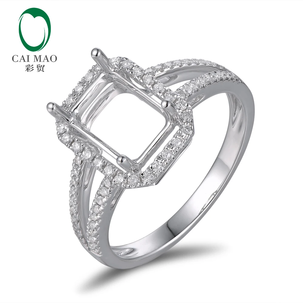 Anniverary 14K белое золото натуральное 0.37ct алмазное обручальное кольцо ювелирное