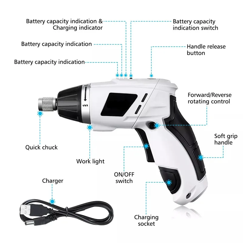 38 шт./компл. 3 6 V 1300mAh мощность USB электрическая отвертка дрель набор прецизионных