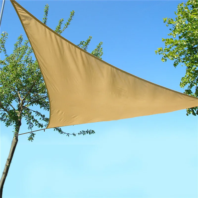 Triangle 3X3X3 Meter Новые 3 метра Треугольники/квадратный навес для защиты от солнца Зонт открытый Натяжной тент навес сад патио шторы для бассейна парус тент Кемпинг занавесочная ткань - Цвет: Triangle 3X3X3 Meter