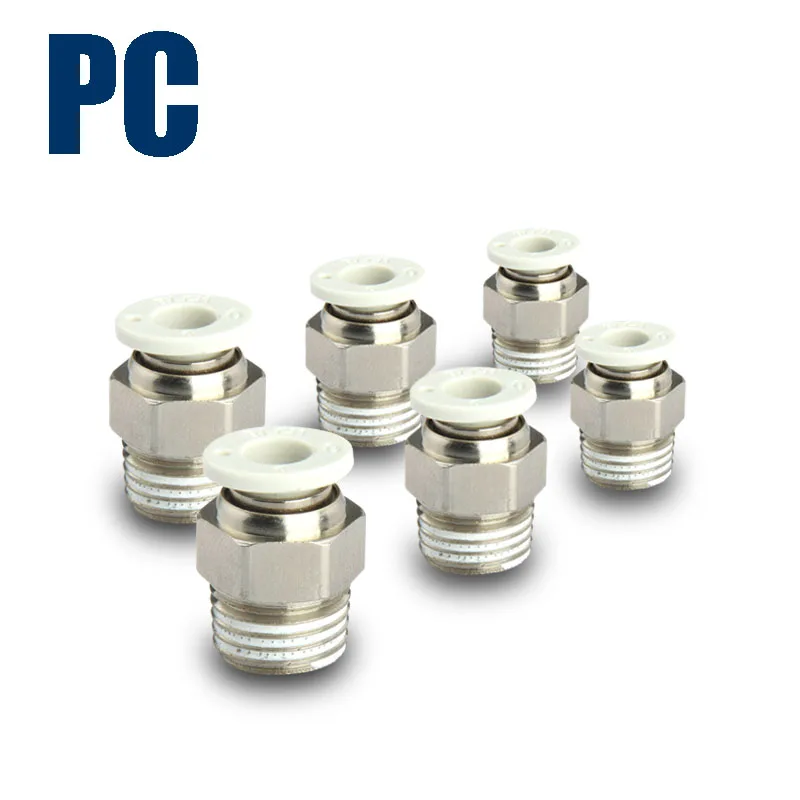 Воздушный Пневматический 10 8 12 6 4 мм шланг 1/4 &quotBSP 1/2&quot 1/8 &quot3/8&quot Мужской резьбовой