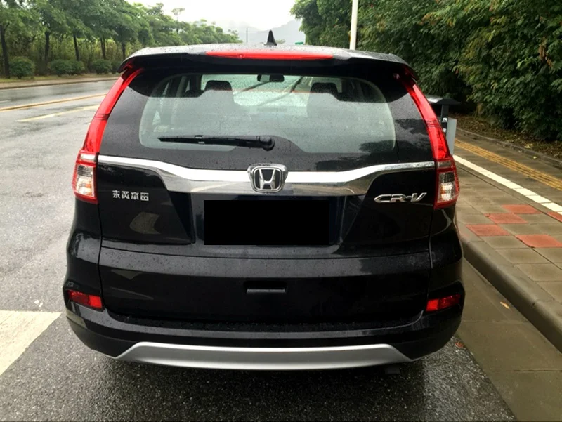 Для Honda CRV CR-V 2012 2013 спойлер Пробивной установки АБС спойлер на светильник на заднее стекло крыши черный белый праймер - Цвет: Черный