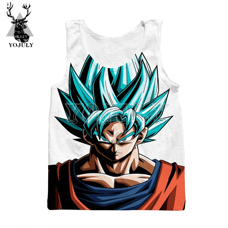 YOJULY жилет унисекс с 3D принтом для мужчин/женщин Dragon Ball Z DBZ Broly Broli Saiyan Goku аниме Harajuku Повседневный забавный жилет с круглым вырезом VE07