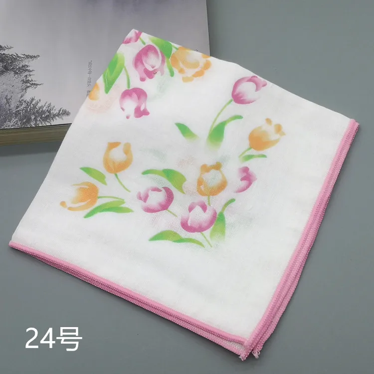 1pcs 1 шт.-5 шт. платок в цветочки леди цветочный женский платок Салфетка полотенца 35 см Новинка свадьба стол hanky RF2 - Цвет: 1pcs