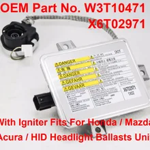 1PCS 35W D2S D2R OEM HID Xenon Headlight Ballast Comput Control Unit W/ Igniter Part W3T10471 X6T02971 For Honda Acura Mazda 3