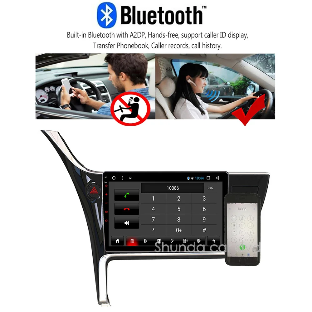 SHUNDA HD Android 7 1 T3 2G 16G для Toyota corolla 2017 автомобильный dvd-плеер с 3g 4G wifi радио Navi gps ГЛОНАСС
