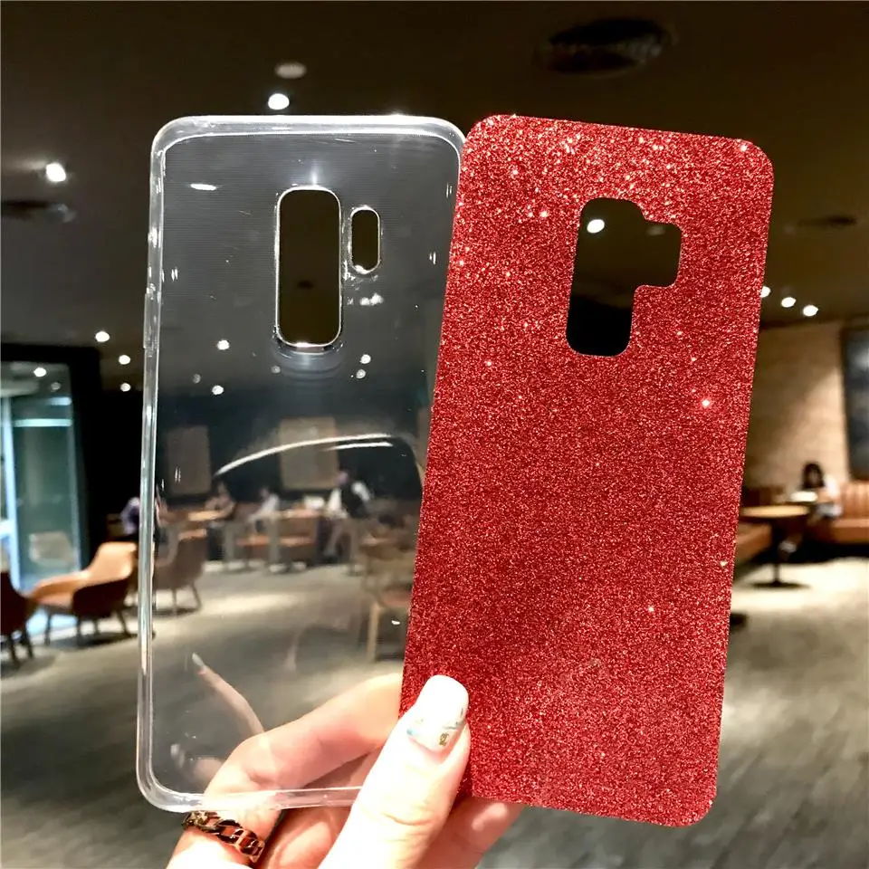 Глиттер 2 в 1 прозрачный чехол TPU для Samsung S9 S8 Plus S7 S6 Edge Note 9 J4 J6 A6 A8 2018 A3 A5 A7 2016 2017 J2 J3 J5 J7 Pro Крышка