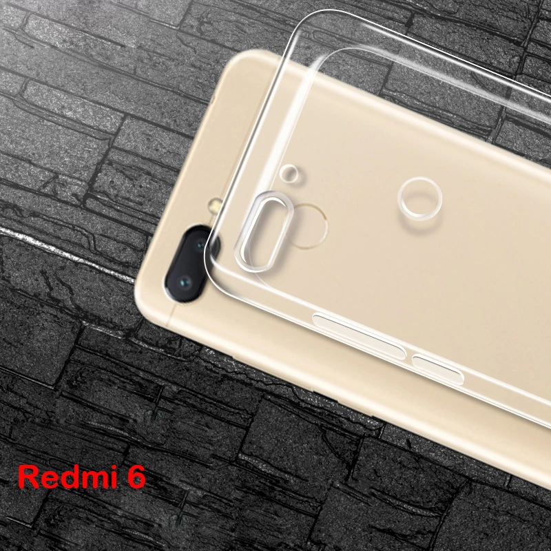 Clear Transparent Xiaomi redmi 6 Case For Xiaomi redmi 6a Fundas TPU Cover For Xiaomi redmi 6 Case Silicon