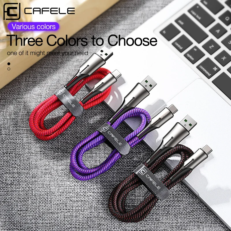 CAFELE 5A usb type C кабель для huawei P10 P20 Pro Быстрая зарядка USB передачи данных Xiaomi Mi 8 Oneplus 6 5T