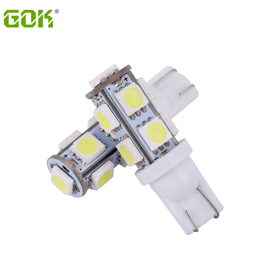 

50pcs T10 led 9SMD led 5050 Car t10 194 168 192 W5W LED Light t10 smd Automobile Bulbs Lamp Wedge Interior Lamp bulb