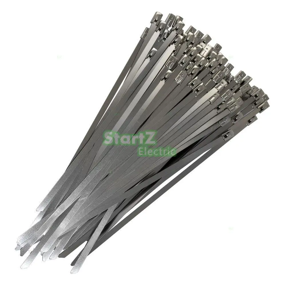 Металлический зажим для кабеля из нержавеющей стали 100 шт. 4 6 мм x стяжка выхлопной