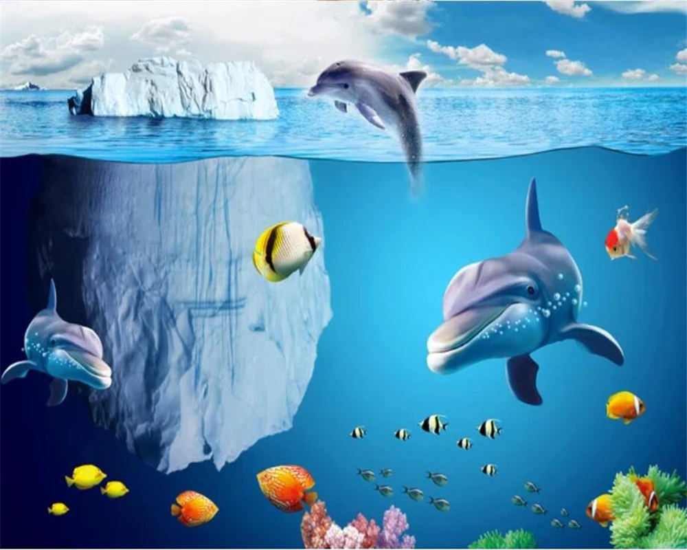 Beibehang пользовательские обои 3d Фото Фреска подводный мир Айсберг Гостиная ТВ фон