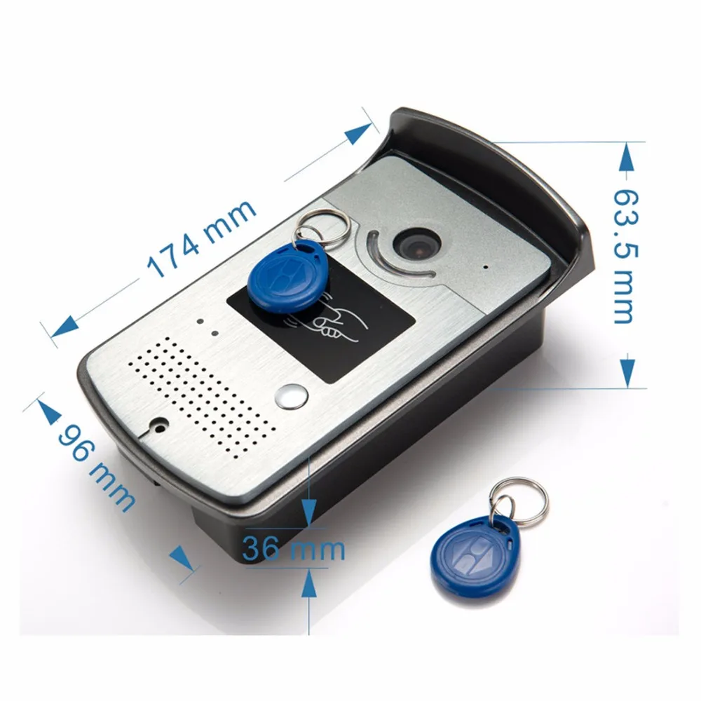 

SmartYIBA 7" Video Door Phone Intercom System 2 Monitors + RFID Access Night vision Doorbell Camera