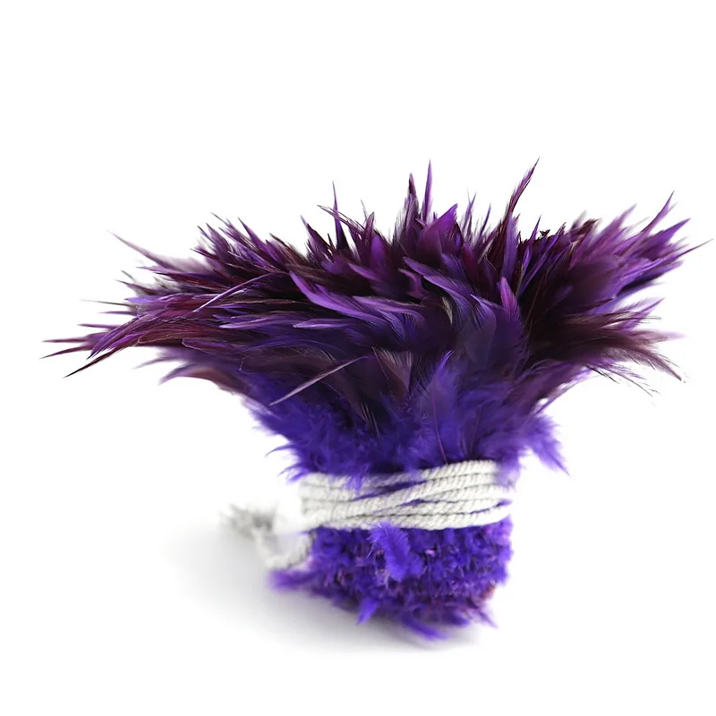 Purple 100 шт./лот натуральный петух перо 10-15 см курицы фазана перо для свадебного платья юбки украшения DIY вечерние ремесла - Цвет: Purple
