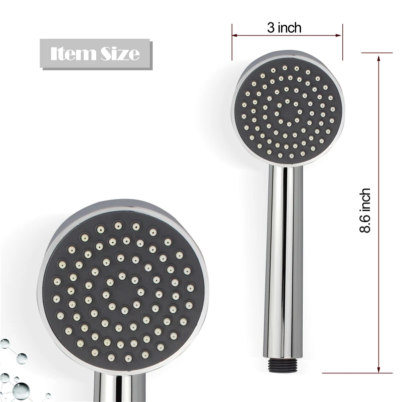 Ручная экономия воды ABS Хромированная душевая головка набор под давлением ручная