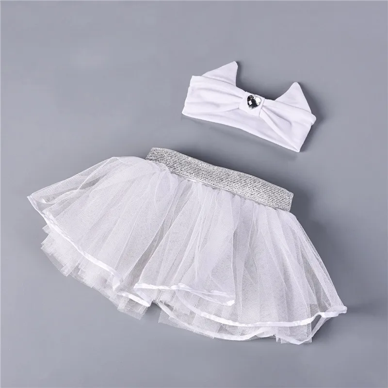 

0-2Y Baby Girls Skirts Layers Pettiskirt Children Princess Headband TUTU Skirt sets Halloween Costume Toddler Girls Clothes A354