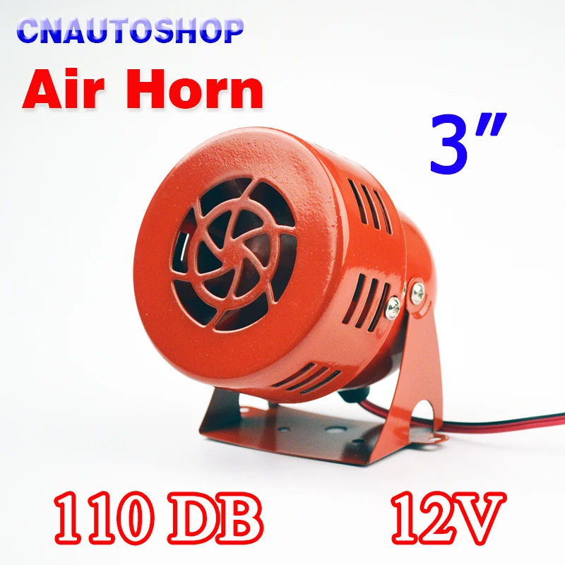 12 В 3 &quotAir Horn 110dB Автомобиля Сирена Красный для Автомобильной Грузовик Мотоцикл
