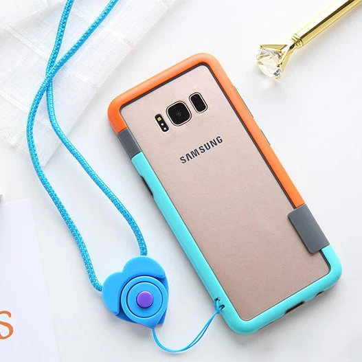 Бампер Zenus skam S10 / Plus силиконовый чехол с цветной амортизирующей рамкой из
