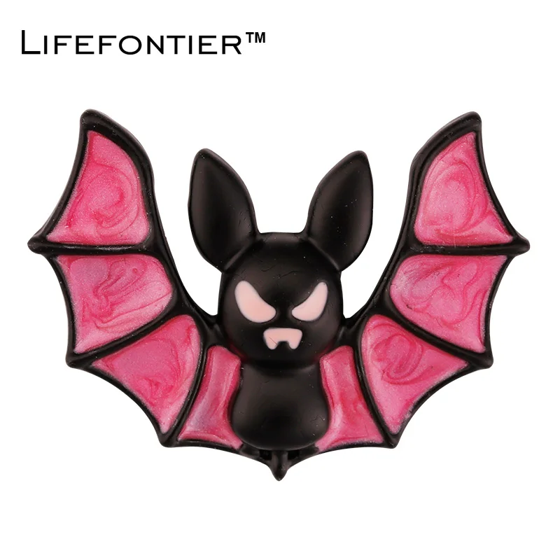 Lifefontier розовые крылья летучая мышь Броши для женщин Эмаль сплав милые животные