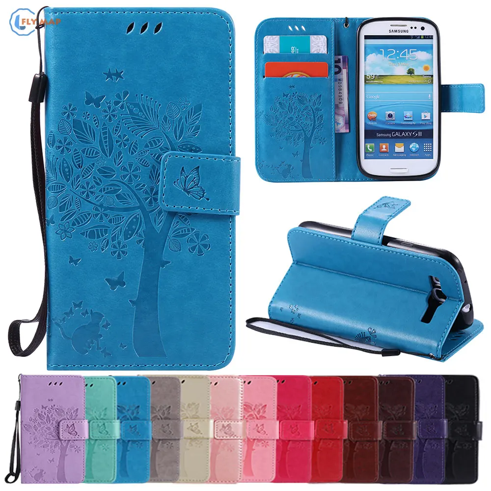 Кожаный чехол книжка для Samsung Galaxy S3 SIII Neo кошелек S 3 I9300i GT I9301i I9300 I9300i|cover for samsung