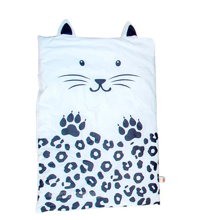 Летнее Детское мягкое стеганое одеяло хлопковое с рисунком кота и лисы моющееся
