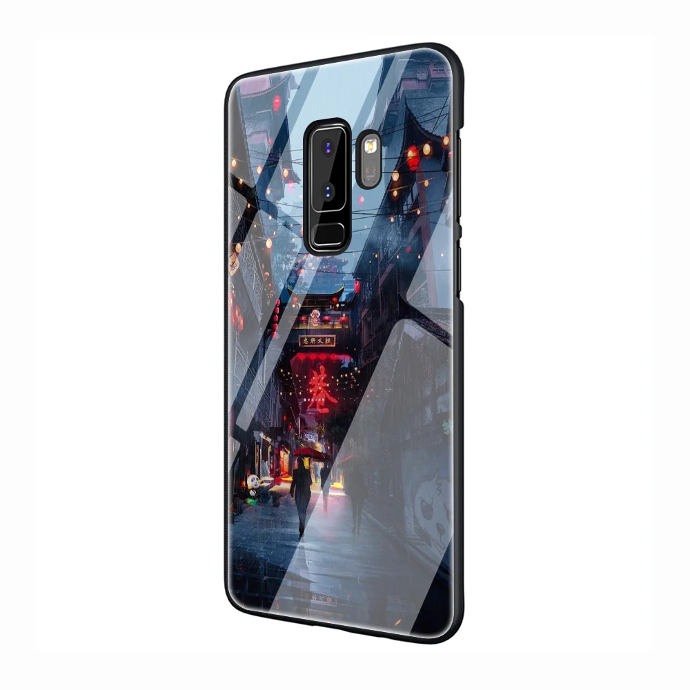 G2 Ukiyo e японский стиль искусство закаленное стекло чехол для телефона samsung Galaxy S7 edge S8 Note 8 9 10 Plus A10 20 30 40 50 60 70 - Цвет: G2