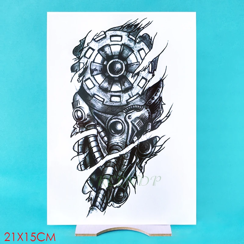 Водостойкая Временная тату-наклейка колесо переключения передач промышленный