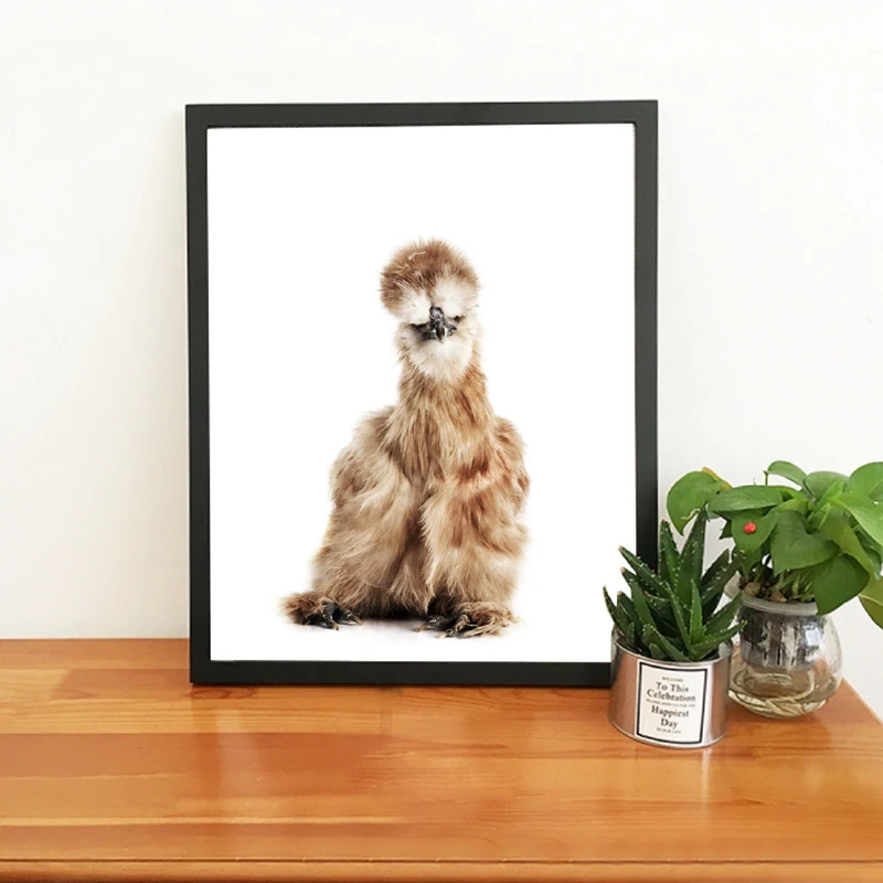 Художественная Картина на холсте Silkie с изображением курицы фермы современный