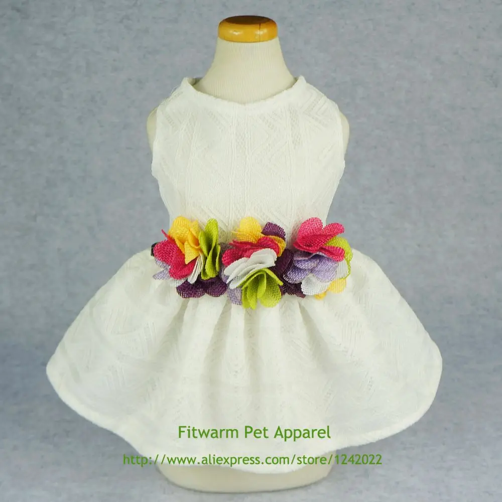 Fitwarm элегантный цветочный сарафан для собак Свадебные платья домашних животных