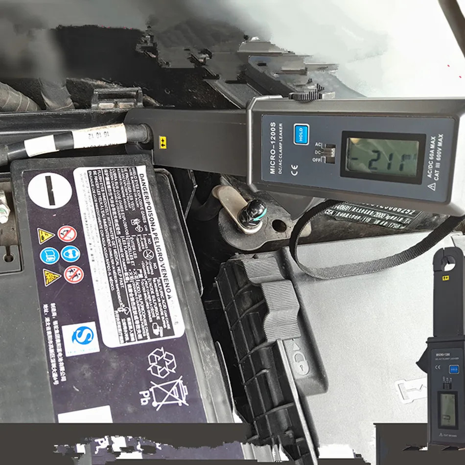 

MICRO-1200S автомобильный токоизмеритель утечки, темная версия