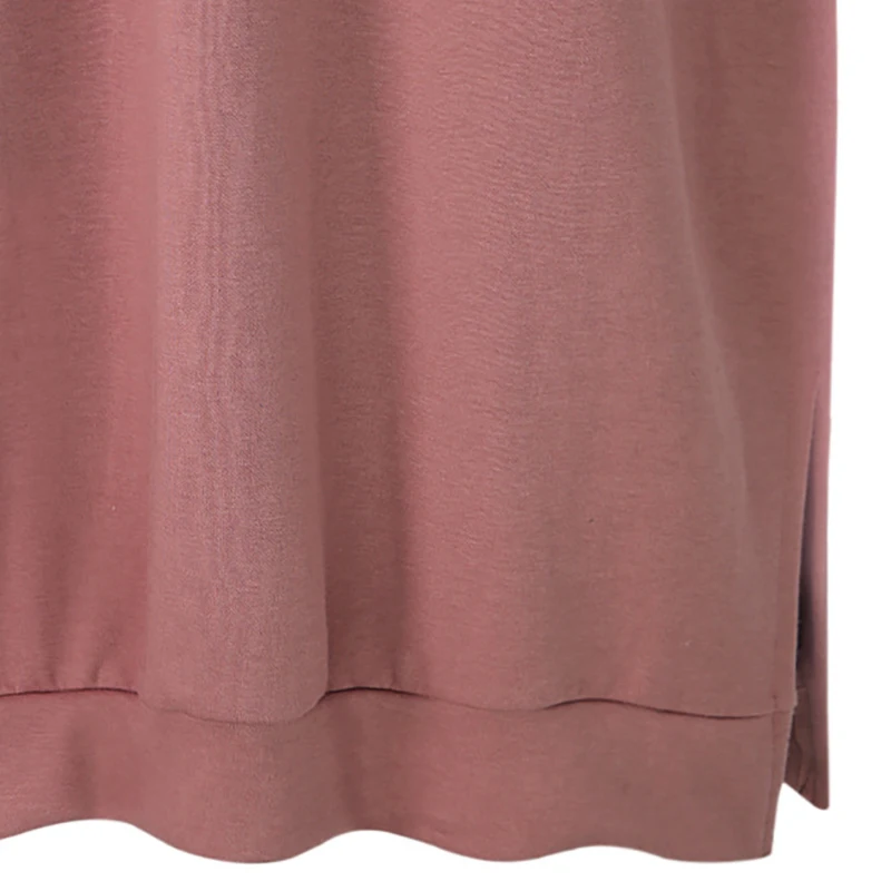 Модная однотонная женская толстовка с капюшоном длинный отрезок выше колена