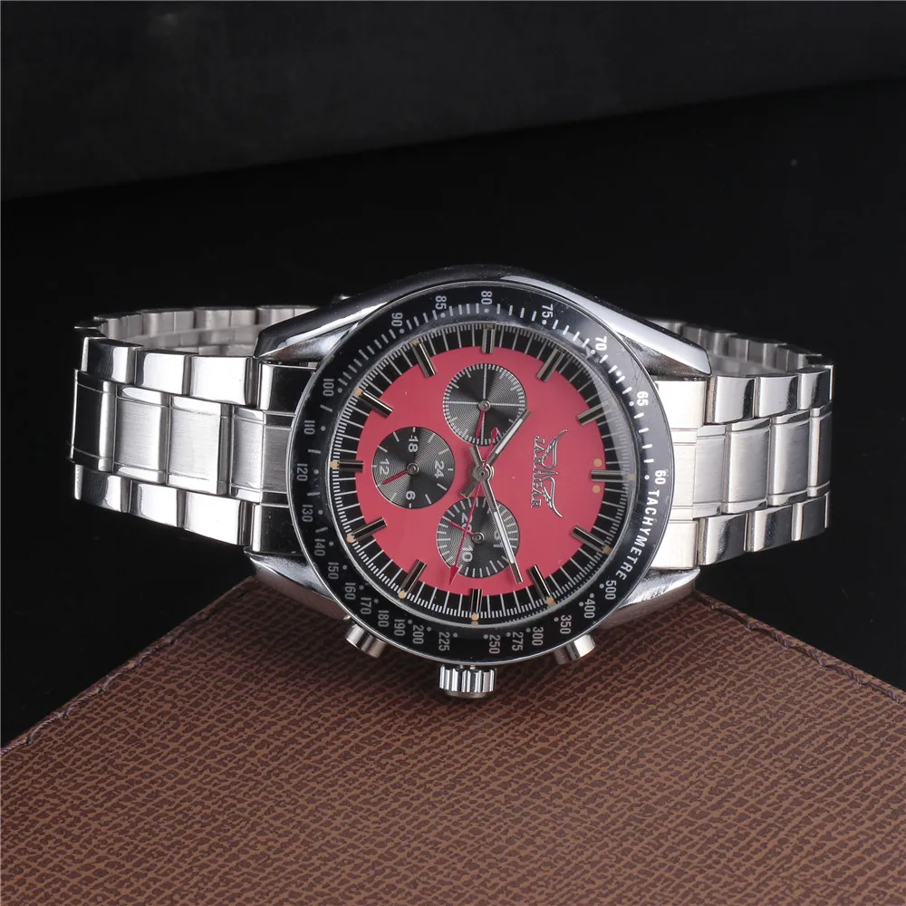 Мужские механические часы с автоматическим самозаводом наручные из нержавеющей