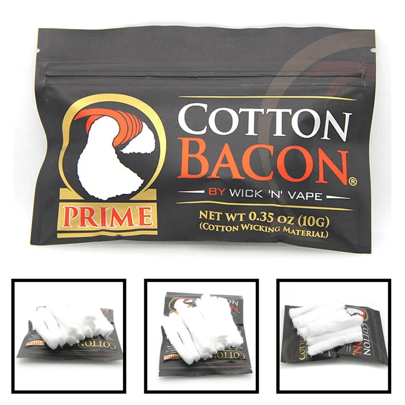 

Organic Wick N Vape Cotton Bacon Prime For RDA RDTA RTA Rebuild Wire Vape No Chemicals/Pesticides Vape Cotton