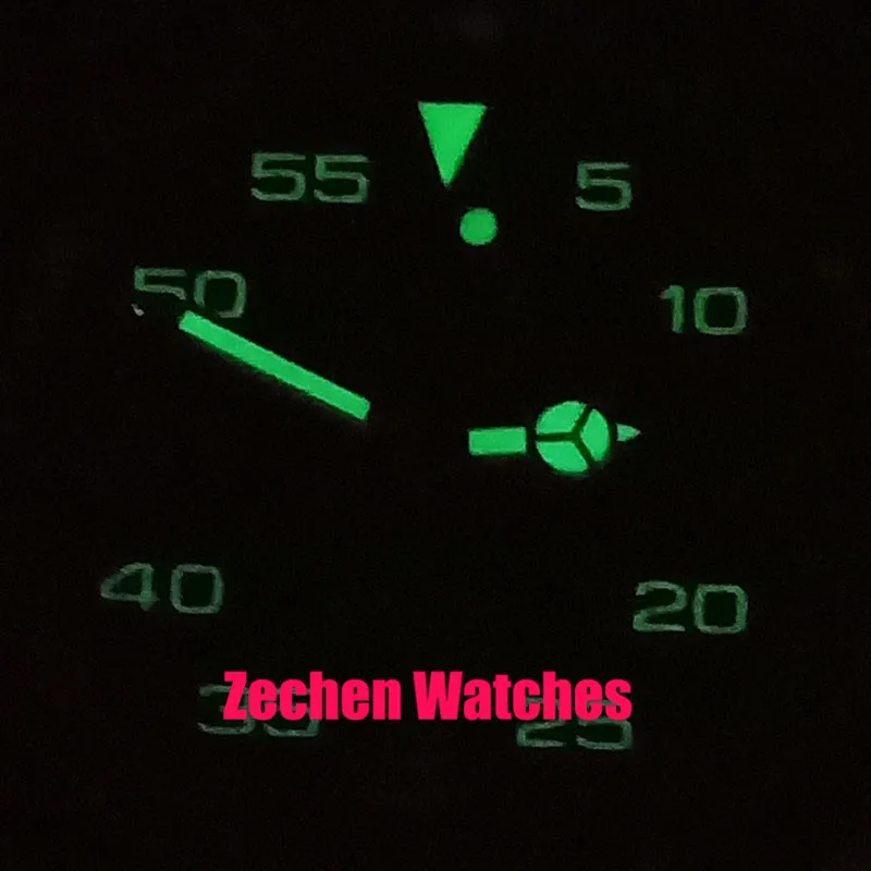 40 мм движение автоматические мужские часы световой ручной зеленый черный