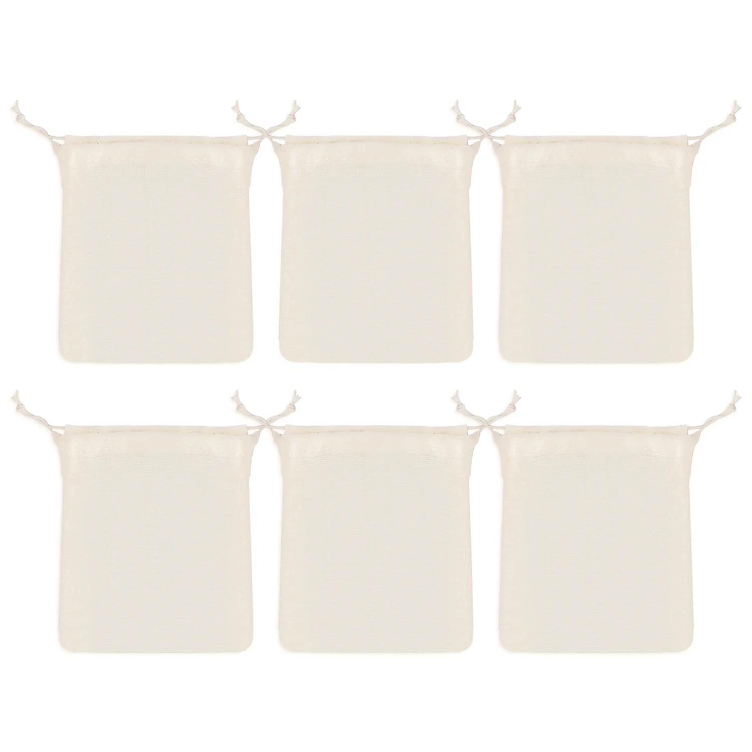 Behogar 6 шт. многоразовые сетка хлопковая муслиновая ткань фильтра очков мешок со